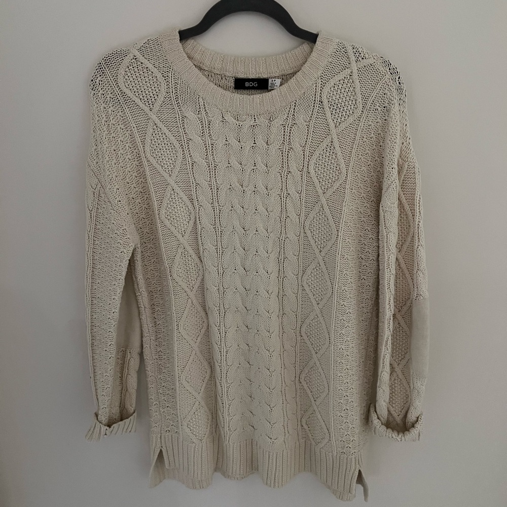 BDG cotton fisherman style long sweater-size small